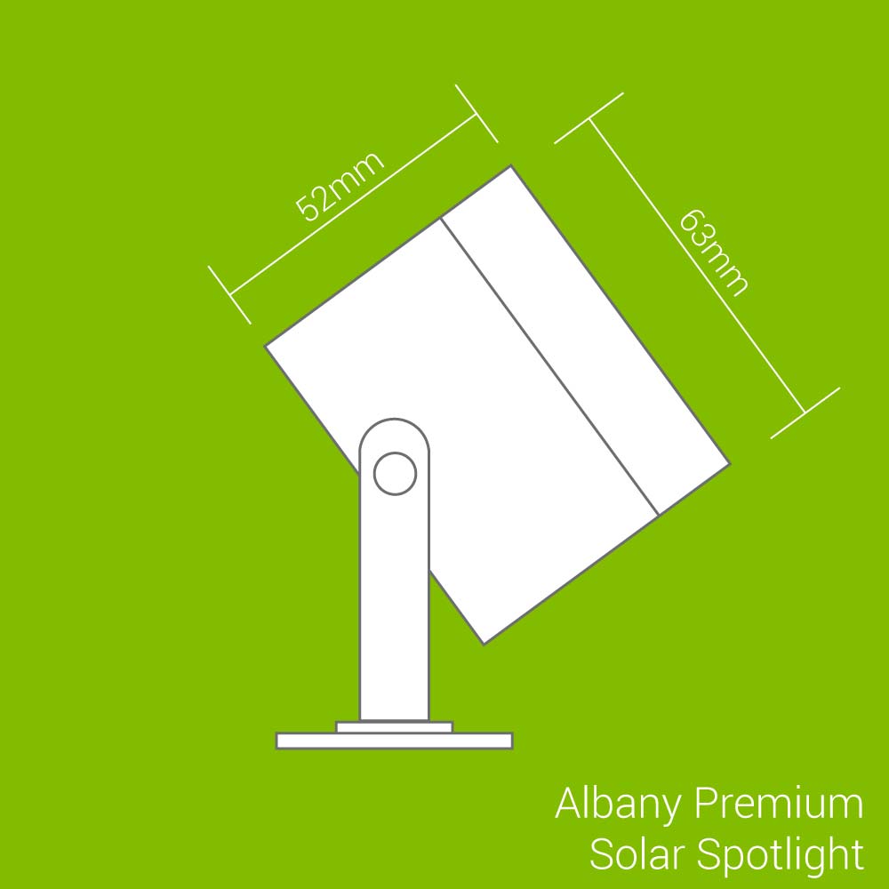 Albany Premium Solar Spotlight dimensions