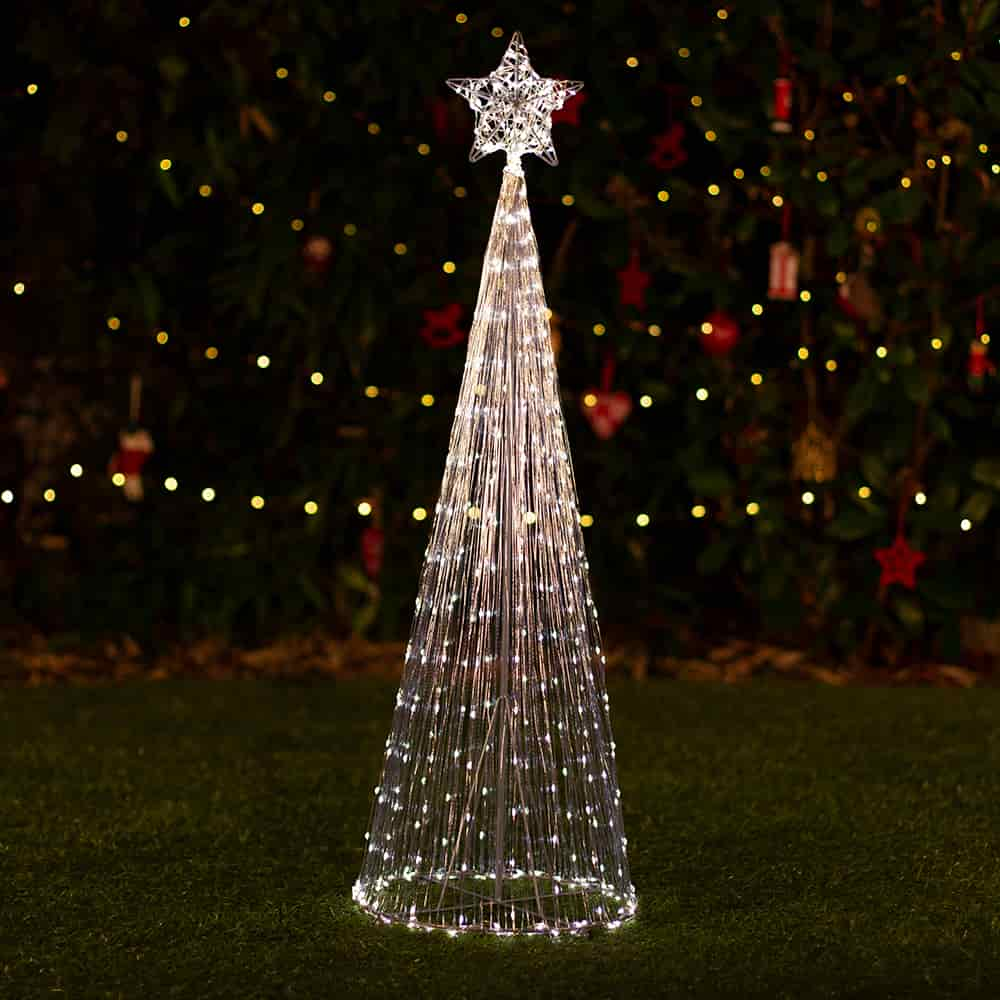 Lumify Warm White & White USB Solar Christmas Lights - Large Cone DualWhite