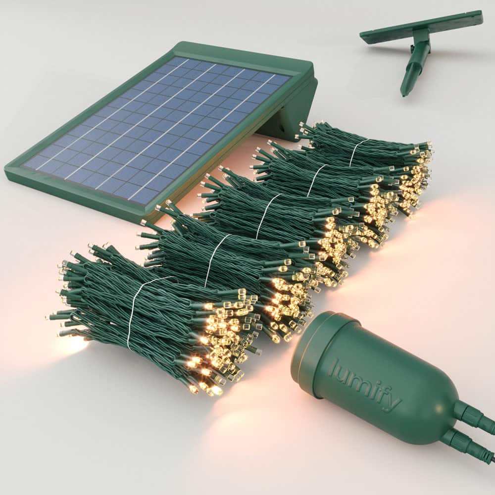 Lumify Warm White & White USB Solar Fairy Lights 1000 DualWhite LEDs