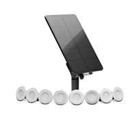 Edinburgh USB Solar Stainless Steel Deck Lights (Set Of 8 Warm White)