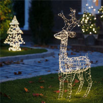 Lumify Warm White & White USB Solar Christmas Lights - Large Reindeer 960 DualWhite LEDs