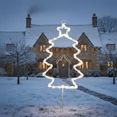 Lapland USB Solar Christmas Tree Outline