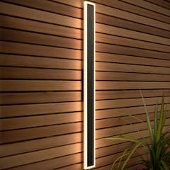 Halo Rectangle Solar Wall Light Warm White and White 80cm