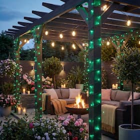 Zesty 10m Green Solar Fairy Lights – 100 LED Outdoor String