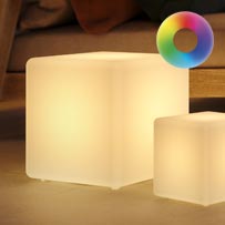 ShapeLights Indoor & Outdoor USB Solar Powered Mood Light - Cube
