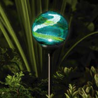 Murano Solar Garden Globe - Aqua