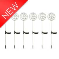 Aria Solar Crystal Ball Stake Light (Set Of 6)