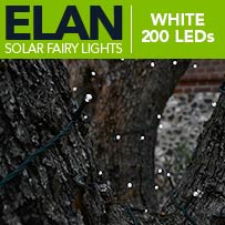 Elan Solar Fairy Lights - White 200 LEDs