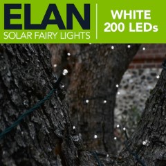 Image - Elan Solar Fairy Lights - White 200 LEDs